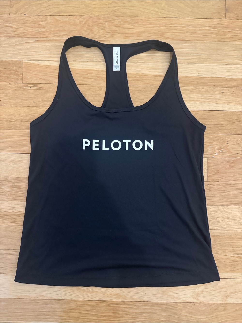 Peloton Black Racerback Logo Tank Top